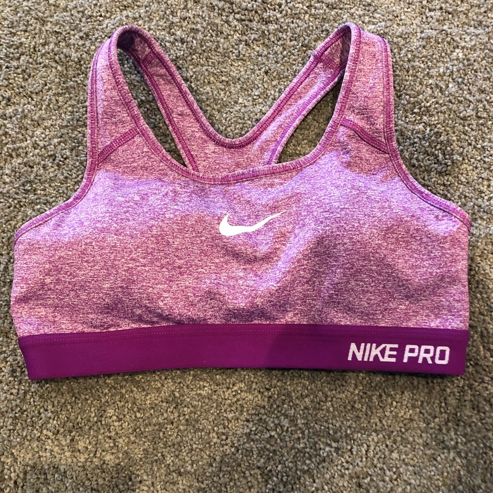 Purple Nike sports bra